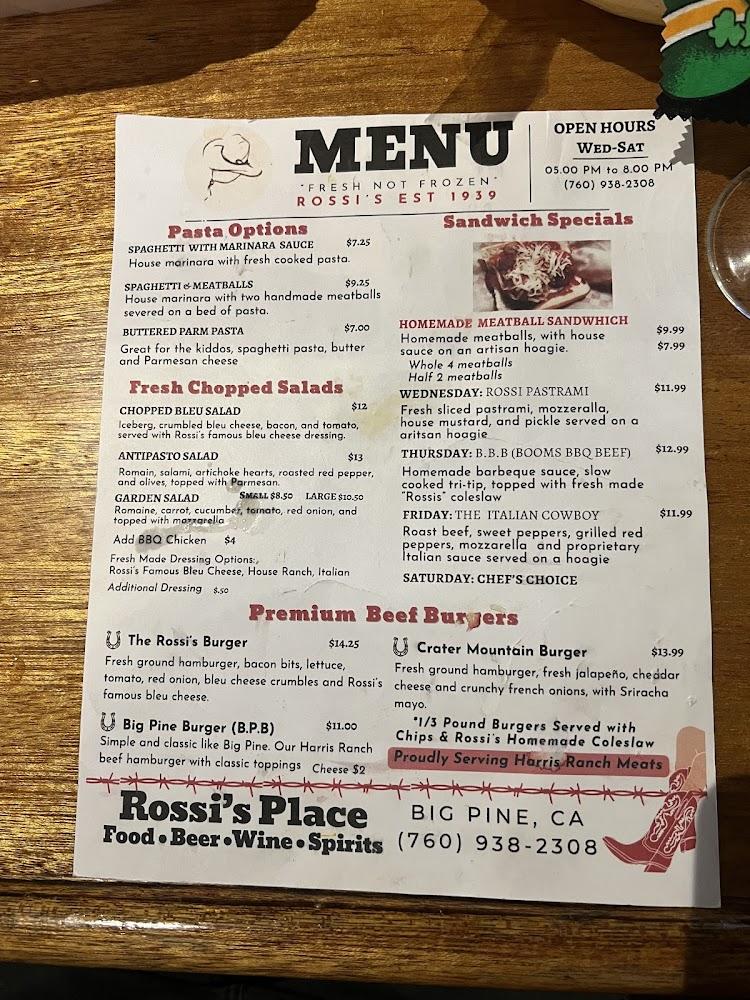 Rossi's Place Menu image 4
